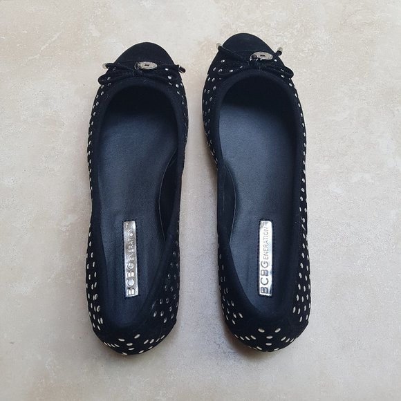 BCBGeneration Black Suede Flats (NEW) - Picture 6 of 10